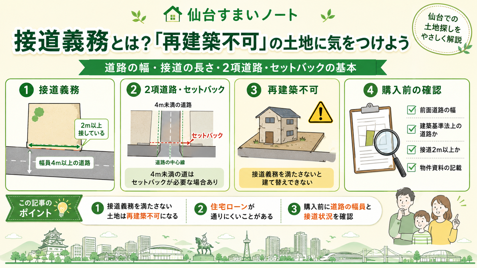 接道義務とは？再建築不可の土地に気をつけよう